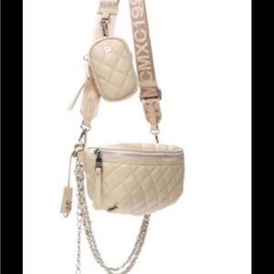 Steve Madden MAXIMA BELT BAG Taupe - Quilted NWOT - Steve Madden Purses